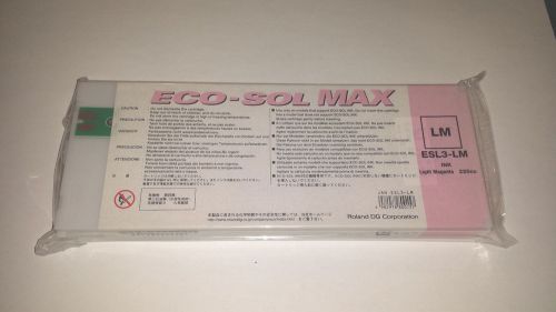 Roland eco-sol max esl3-lm 220cc light magnta ink cart. new sealed free shipping for sale