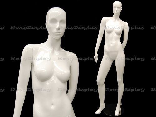 Fiberglass Female Mannequin High Glossy White Abstract Fashion Style #MC-ANNA04