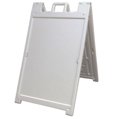 White plastic deluxe signicade outdoor a frame stand sidewalk sign curb sign for sale