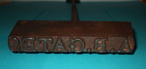 VINTAGE BRANDING IRON - A.B. GATES