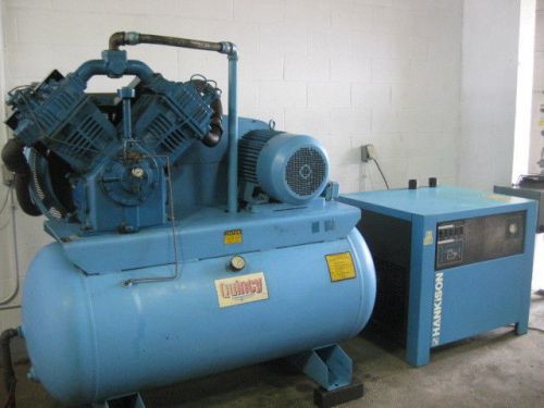 Quincy model qr-25 series air compressor model 5120-120 w/ hankison air dryer for sale