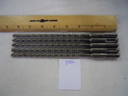 5 NEW BOSCH ANSI SDS PLUS CARBIDE TIPPED 1/4&#034; X 8&#034; DRILL BIT. S4L GERMAN {D406}