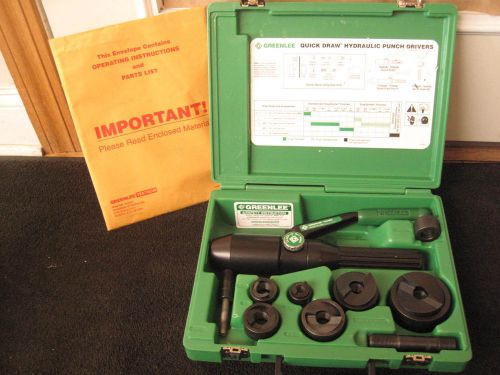 Greenlee 7904sb quickdraw 90 hydraulic knockout set used once ot twice for sale