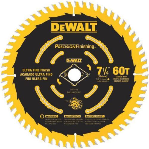 Black &amp; Decker/DWLT DW3196 Precision Series Circular Saw Blade-60T 7-1/4&#034; BLADE