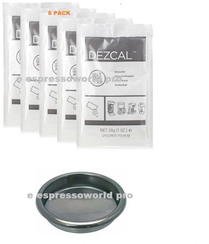 URNEX DEZCAL COFFEE MAKER &amp; ESPRESSO DESCALER - 5 PACK &amp; Backflush Disk Blind