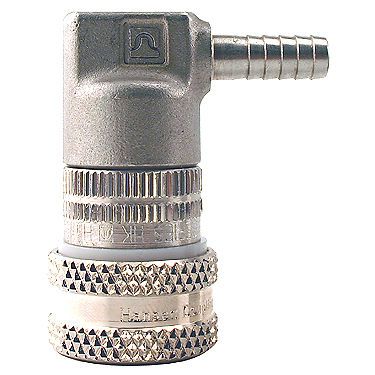 Ball Lock 1/4&#034; Barb Hansen Stainless Home Brew Keg Tap Coupler - Gas In