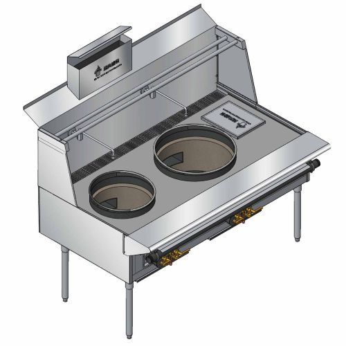 NEW COMMERCIAL Chinese stainless steel Wok Range two burner stoves CR-102