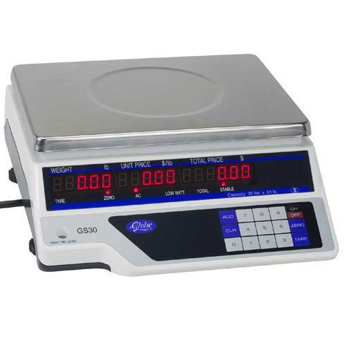 Globe gs30 price computing scale, .01 lb - 30 lb, lcd for sale