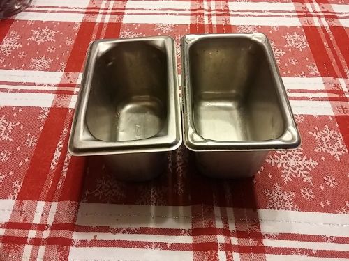 2 vollrath super pan 1/9 size stainless steel steam table pan, 4&#034; deep (nsf) for sale