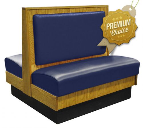 Royal bluedouble wood restaurant booth vinyl upholstered back&amp;seat (kea-814-d) for sale