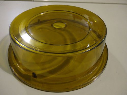 New case of (12) carlisle 9&#034; plate covers amber restaurant hotel food service for sale