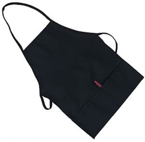 Intedge 343BLK Full Length Bib Apron Black 25 in. x 28 in. - Case of 12