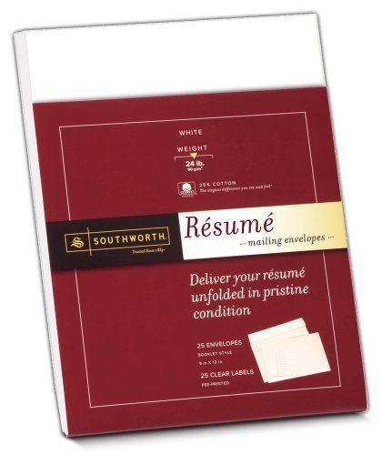 Southworth Resume 9 X 12 Envelopes - Rf#6q - Stationery - 9&#034; X 12&#034; - 24 (rf6q)