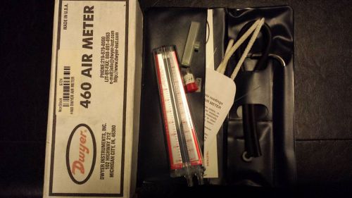 Dwyer air flow velocity meter with accessories, mpn 460 for sale