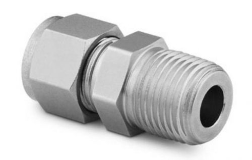 (8) Swagelok SS-600-1-4 Tube Fittings male 3/8 in. Tube OD x 1/4 in. M NPT