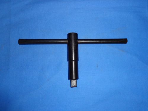 GOOD USED 1/2&#034; SQ ENGINE LATHE CHUCK KEY 10&#034; T Handle ATLAS BUCK CRAFTSMAN UNION