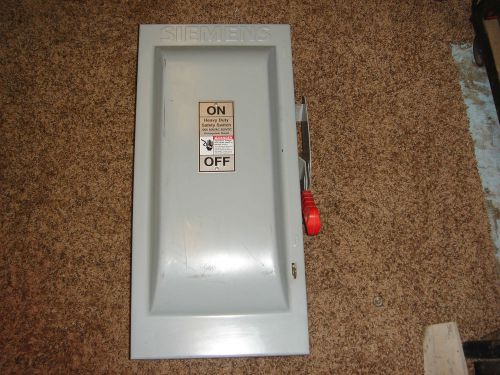 Siemens hf363n 100a 100 a amp 600v indoor fusible saftey disconect switch for sale