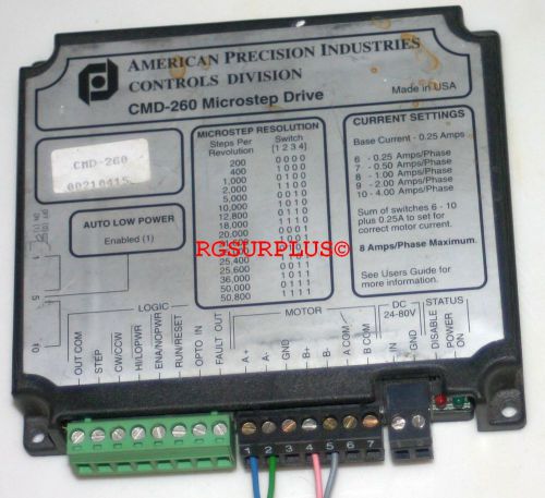 3  CMD-260  MICRO STEPPING DRIVES   8 AMP and MicroKinetics Breakout