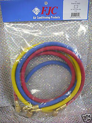 REFRIGERATION R12/R22  Hose Set 36&#034; Yellow, Blue &amp; Red