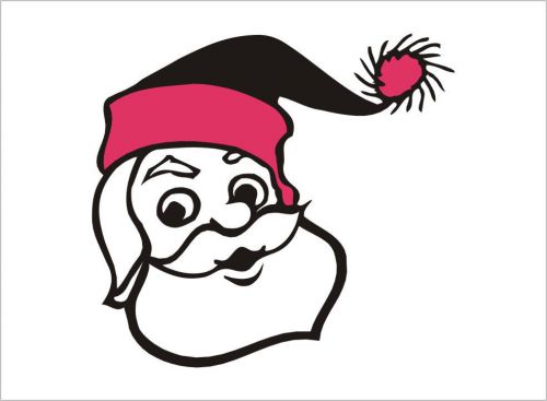 Beard Santa Funny Car Vinyl Sticker Decal Truck Bumper Laptop Fine Art Cafe- 618