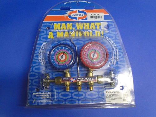 UNIWELD 6VKF9 &#034;MAN,WHAT A MANIFOLD&#034; 2 VLV BRASS 5 FT. SOFT BARRIER HOSE S/R