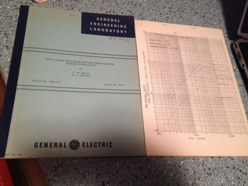 VINTAGE GE LAB BARIUM GETTERS USING VACUUM PROCESS 1958