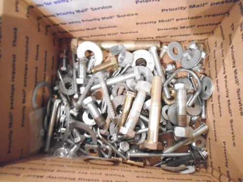 Huge mixed lot of bolts nuts washers &amp; other fasteners 60 lbs - lot #2 for sale