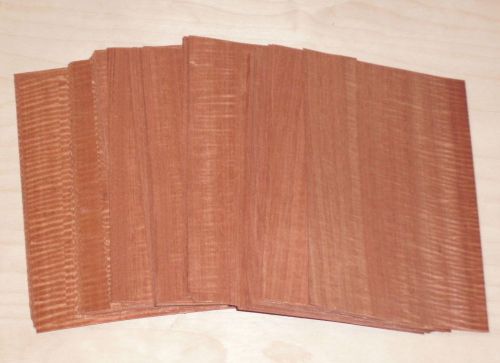 MAHOGANY VENEER NICELY- FIGURED 60-PIECES 5&#034; X 8&#034; FREE SHIP!