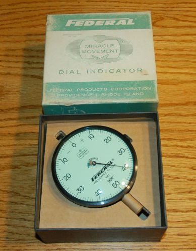 Federal Dial Indicator - 3 1/2&#034; Dia - E8I - .001&#034; - with Box