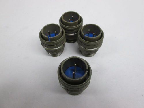 Lot 4 new amphenol assorted ms-3106a-228p 2-pin connector plugs d306203 for sale