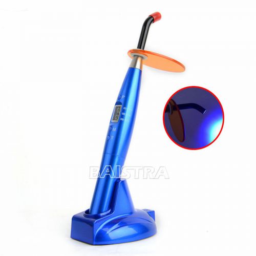 Dental LED Curing Light Lamp Light Intensity 5W>=1200mw/cm^2 Plastic Handle Blue