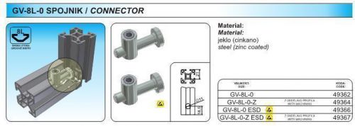 T slot gv-8l-0 connector serial 8l (2pcs) for sale