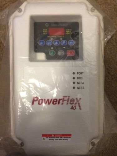 NEW Allen Bradley Cat 22b-d4p0c104 AC Drive Powerflex 40 480VAC, 3PH, 4Amps