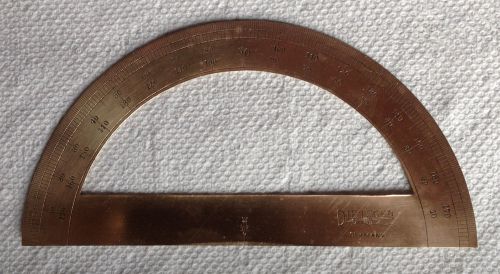 DIETZGEN Germany vintage 5  1/2  &#034; brass protractor  metal woodworking collectable