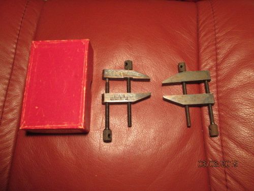 MACHINIST LATHE MILL Starrett 161 B Pair of Parallel Machinist Clamps in Box