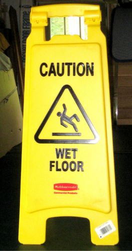 6-each &#034;Caution Wet Floor&#034; Sign Imprint 2 - Sides Rubbermaid Item # FG611277YEL