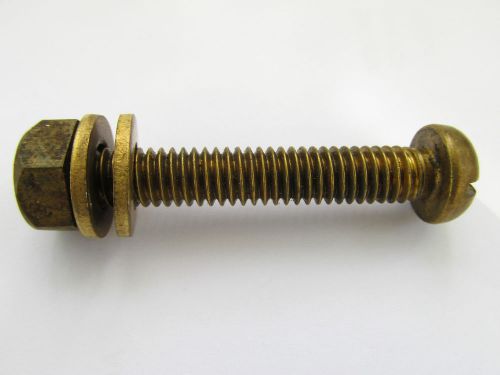 2 X 7.8 X 48mm. Slotted Round Head,Solid Brass Screws.