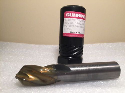 GUHRING 20mm 3 Flute Drill Mill Solid Carbide 0.7874&#034; USA