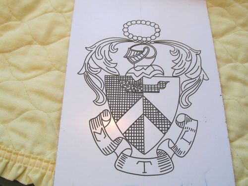 Engraving template college fraternity sigma tau gamma crest - for awards/plaques for sale