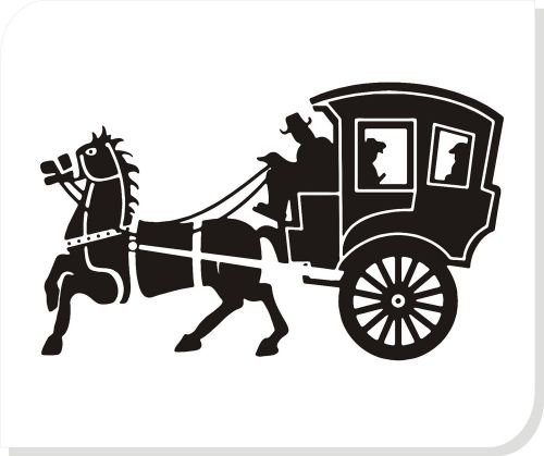 carriage car vinyl sticker decals truck window bumper decor #43