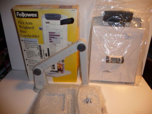 Fellowes flex arm weighted base copyholder with adjustable clip #21128 nib for sale