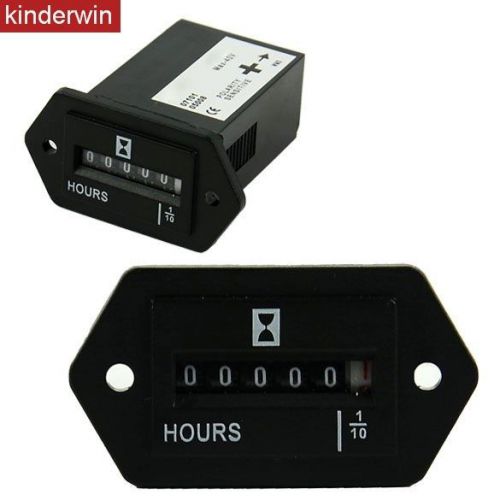 1pcs boats cars trucks tractors digit display hour meter 10v -80v volts 87f for sale