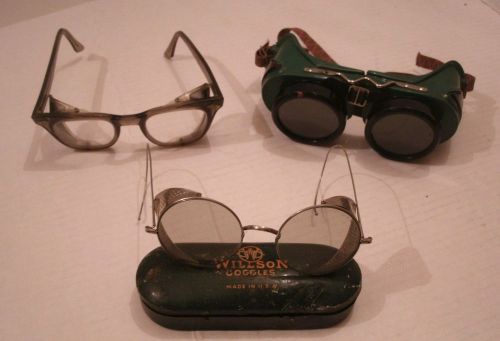 VTG WELSH, WILSON &amp; 1 UNKNOWN WELDING GOGGLES / STEAMPUNK L@@K