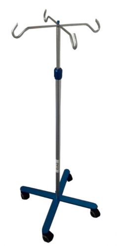 Aluminium Medical Hospital IV stand Pole 4 wheels 4 hooksGlucose Bottle Stand