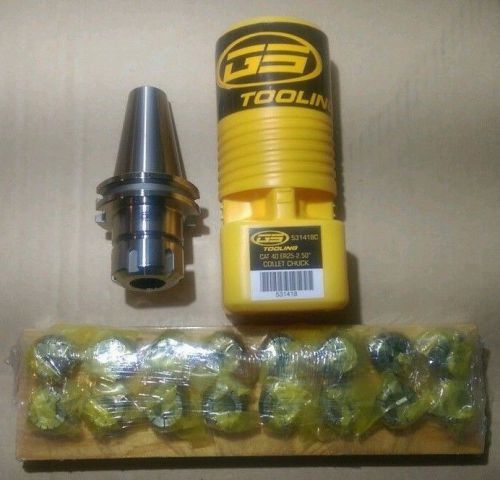 ER25 COLLET CHUCK AND 16 PC COLLET SET TECHNIKS COLLETS/SOWA GS CHUCK