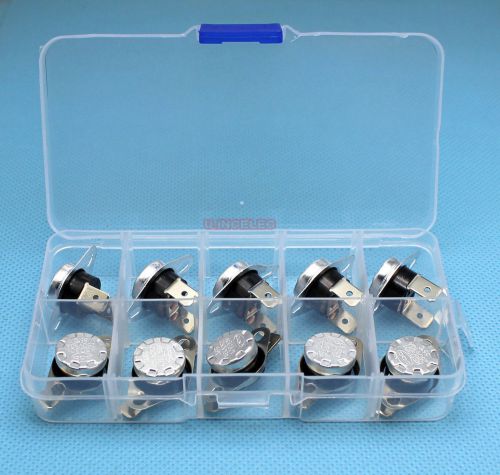 10x temperature switch assorted kit ksd301 bimetal disc thermostat for sale