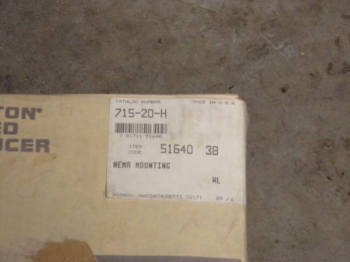 Boston Gear 715-20-H Gear Speed Reducer 20:1 71520H New