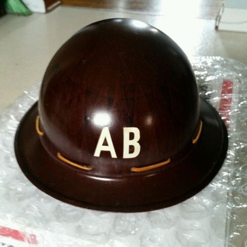 AMERICAN  BRIDGE  HARD HAT VINTAGE  ROUND FULL BRIM AB ADJUSTABLE LINER