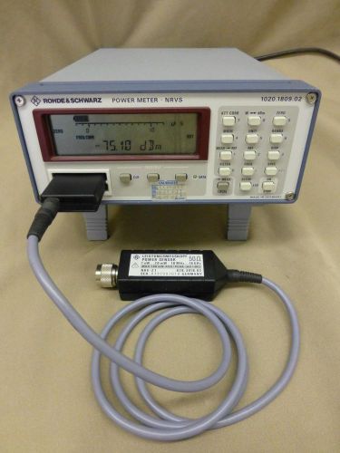 ROHDE SCHWARZ  R&amp;S NRVS RF POWER METER 10MHz-18GHz SENSOR EXCELLENT