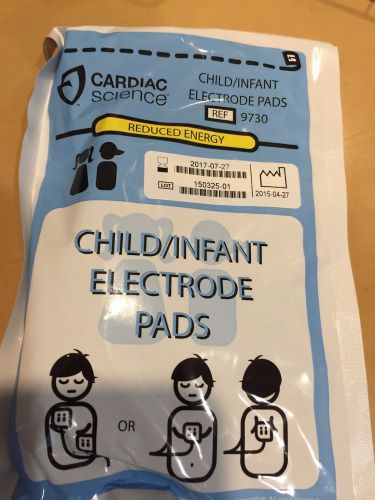 Cardiac science aed pediatric pads 1 set exp. 7/2017 for sale